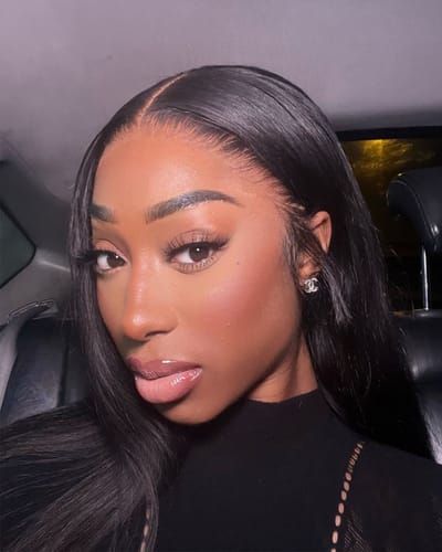 Customer photo review of Silken Straight Tresses 13x4 HD Lace Front Wig High-Definition 180% Density