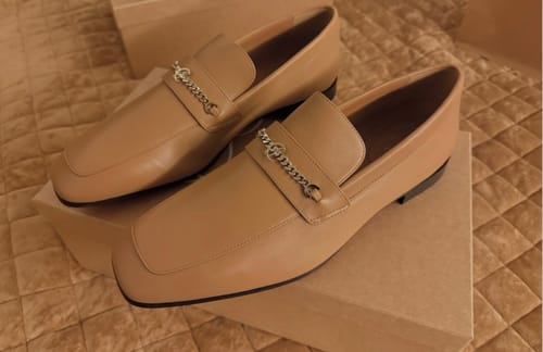Customer photo review of Christian Louboutin MJ Beige Moc Man Loafers