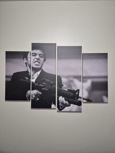 Customer photo review of Scarface Black & White Wall Art