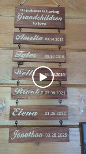 Customer video review of Custom Name Slat (Add On For Existing Sign) | 2024 Version Printed Design