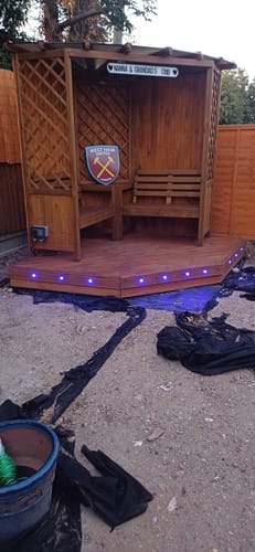 Customer photo review of Timber Decking Boards 125mm Wide x 28mm Thick