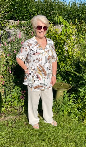 Customer photo review of Leaf Drawings Linen Viscose Fabric