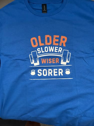 Customer photo review of OLDER SORER T-SHIRT