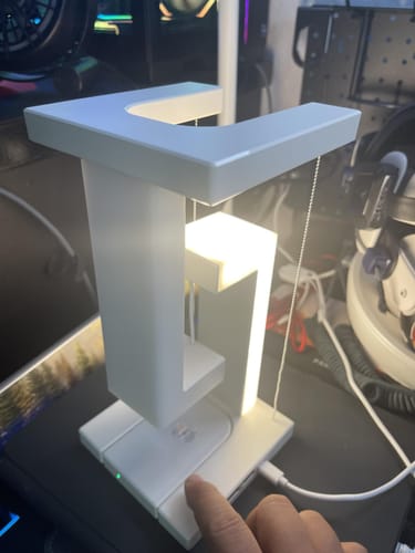 Customer photo review of Anti-Gravity Magnetic Levitation Table Lamp