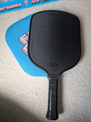 Customer photo review of The Fat Boy 16mm Pickleball Paddle - Black Out Edition