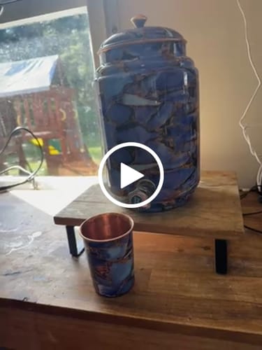 Customer video review of Meena Copper Water Container / Dispenser – Artistry Meets Wellness | 5L Capacity | Handcrafted Elegance