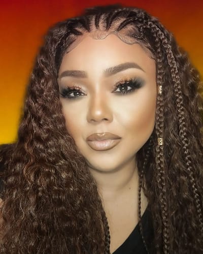 Customer photo review of Outre Pre-Braided 13x4 HD Lace Frontal Wig - STITCH BRAID RIPPLE WAVE 30"