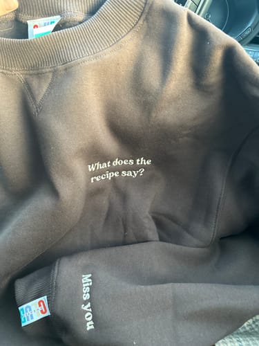 Customer photo review of Custom OVERSIZED Sweaters.