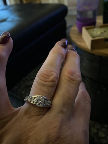 Christine C. review of Bezel Round Moissanite Channel Euro Shank Engagement Ring image 1 out of 1