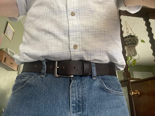Customer photo review of The Long Haul Belt - Brown Classic 100% Full-Grain Leather Belt