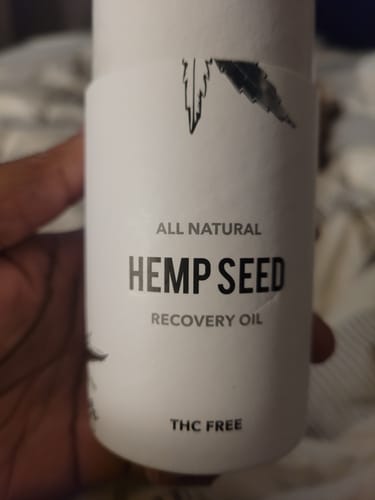 Customer photo review of Hemp Seed Recovery Oil