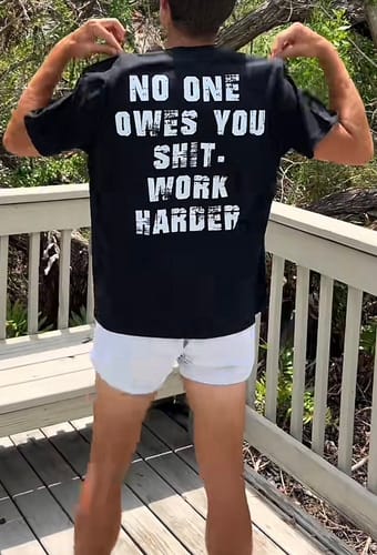 Customer photo review of Work Harder Skull T-Shirt/Sweatshirt/Hoodie
