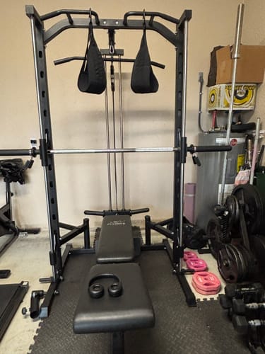 Customer photo review of RitFit PSR05 2.0 Multifunctional Smith Machine Power Rack with LAT-Pull Down System