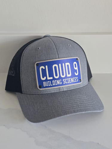 Customer photo review of Blue & White Universal License Plate Hat