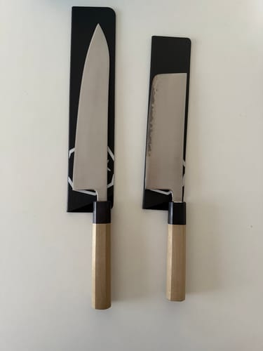 Customer photo review of Tosaichi AO Nakiri 165 mm + Gyuto 240 mm