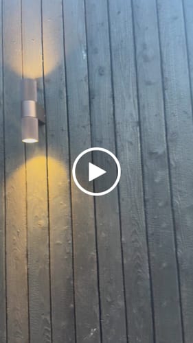 Customer video review of KNURLED Dark Bronze GU10 UP / DOWN IP44 Indoor/Outdoor Wall Light, Bi-Directional Wall-Mounted, Corrosion-Resistant Die-Cast Aluminium
