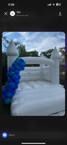 Customer photo review of Kids H Frame (Turret Top) Bouncy Castle