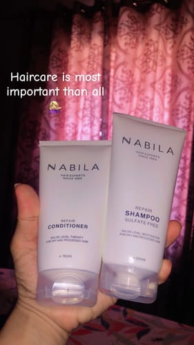 Customer photo review of NABILA Repair Shampoo Sulfate-Free | 200ml