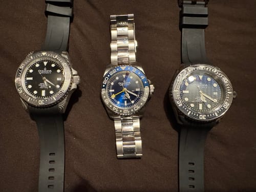 Customer photo review of Oceaneva Men's GMT TITANIUM Automatic Deep Marine Explorer 1250M Blue & White Ceramic Bezel Watch