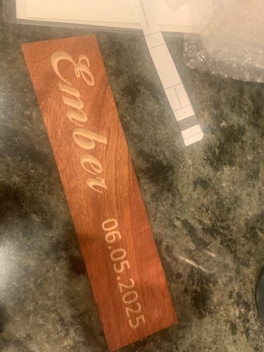 Customer photo review of Custom Name Slat (Add On For Existing Sign)|2024 Version Engraved Design