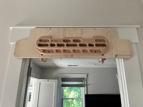 Customer photo review of Hangboard Doorway Mount