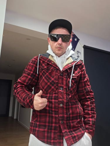 Customer photo review of Lumber Jacks Hoodie