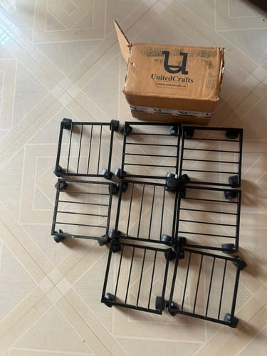 Customer photo review of United Crafts Rozy Wheel Pot Stands for Planters