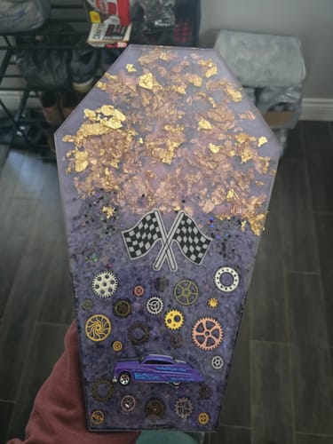 Customer photo review of 15x9x0.75" - Toe Pincher Coffin Shaped Silicone Mold For Epoxy Resin