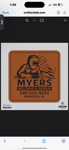 Customer photo review of Flat Bill Seven-Panel Leather Patch Hat - Richardson 168