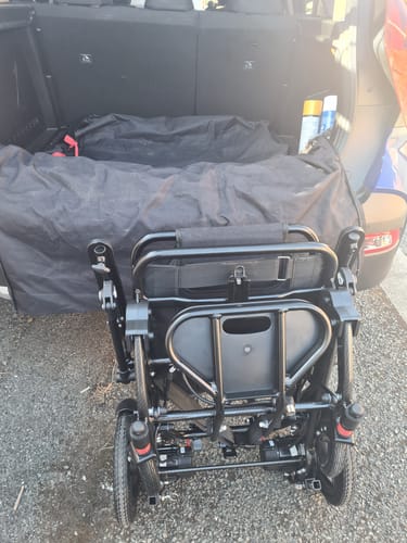 Customer photo review of MobilityPlus+ Ultra-Light Instant Folding Electric Wheelchair