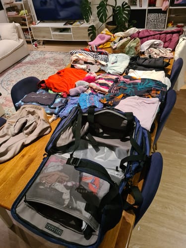 Customer photo review of Paz 43L Duffle Backpack