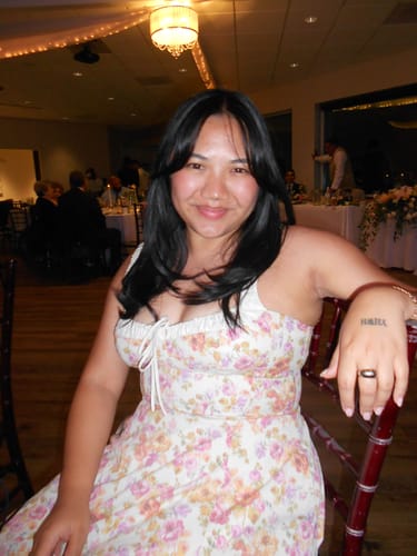 Customer photo review of Sabrina Ivory Print Bustier Dress by House of CB- RENTAL