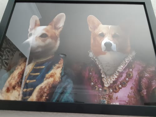 Customer photo review of The Count & The Countess – Custom Vintage Pet Portrait