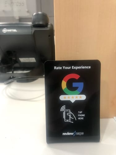 Customer photo review of Zappy Google Review Stand