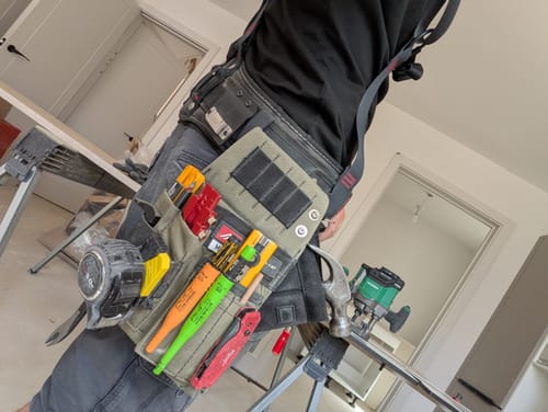 Customer photo review of DiamondBack Toolbelts | Hammer Holster X