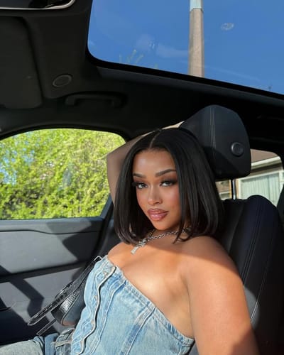 Customer photo review of Color-Pop Luxe Bob Wig! 13x4 HD Lace Front Silky Straight 12" 200% Volume Silky Finish