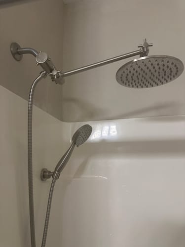 Customer photo review of 3-Spray Dual Shower Head with Adjustable Shower Arm
