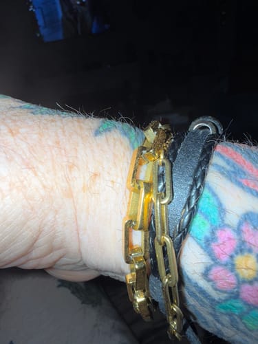 Customer photo review of Men’s Personalised Legacy Bracelet