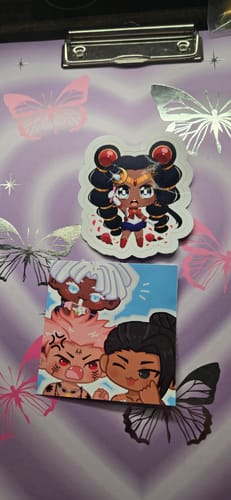 Customer photo review of Black Sailor Moon Sticker