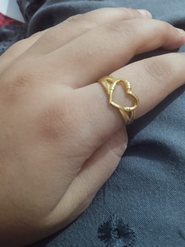 Customer photo review of Heart Enamel Ring Set