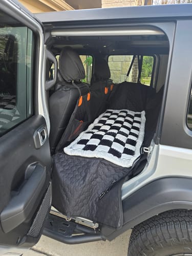 Customer photo review of RuffRover 2.0™ - Hard Bottom Back Seat Extender + (FREE Dog Bed)