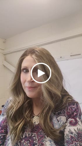 Customer video review of HOT OF SEASON -JBEXTENSION JEN MONO Monofilament Handmade Wig 6X5 Full Monofilament Hand Tied Top Wig 18 Inches Hazelnut Blonde Highlight Mono Lace Wig With Anti-slip Silicone Strips Glueless Wig JEN MONO