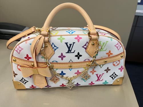 Customer photo review of EAST WEST BAG 27 IN MULTICOLOR MONOGRAM CANVAS