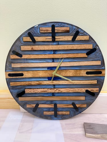 Customer photo review of 16" Circle + Clock Dials Style 2 Acrylic Router Template