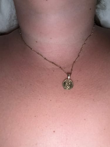 Customer photo review of St. Christopher Necklace - Stay Safe Wherever You Go
