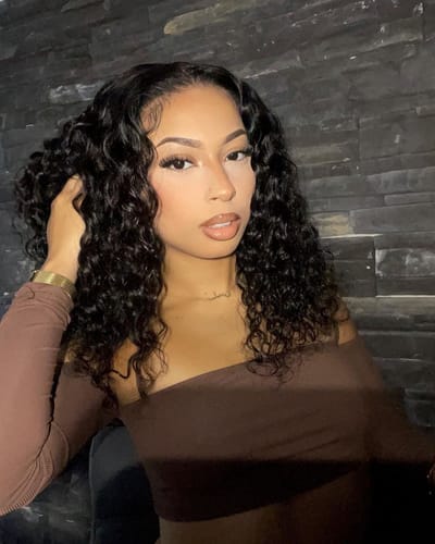 Customer photo review of Water-Inspired Deep Wave Wig 13x4 HD Lace Front with Voluminous 180% Density