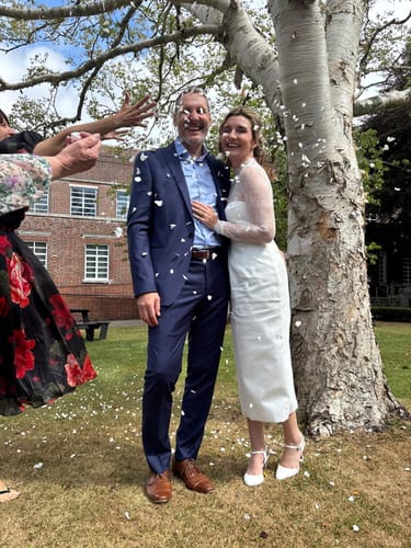 Customer photo review of Lace Sleeve Cup Detail Midi Dress - White