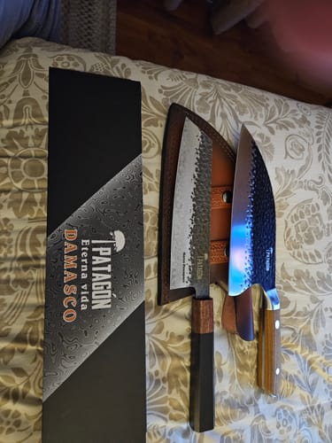 Customer photo review of CENIZA - Cuchillo Kiritsuke Damasco 67 capas hoja 20 cm PATAGÓN