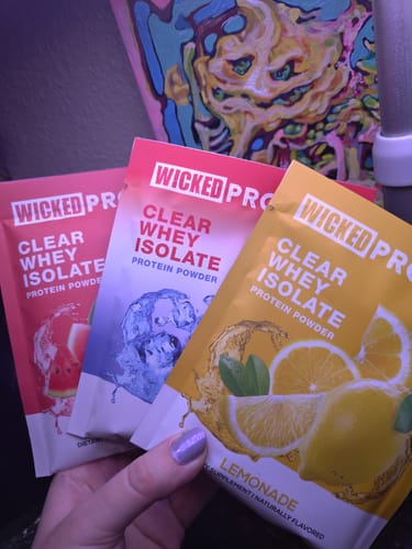 Customer photo review of WICKED Protein Powder Sampler Bundle Deal (IN STOCK)