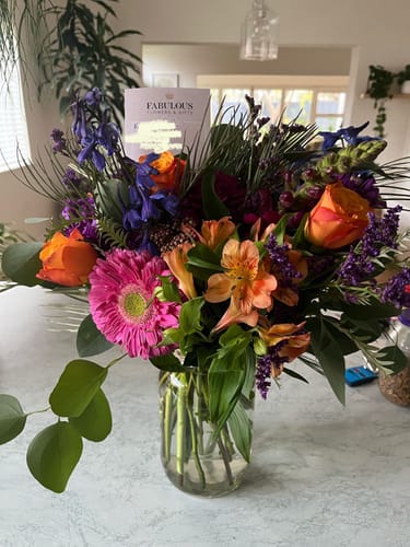 Customer photo review of Loose and Lovely Flower Arrangement